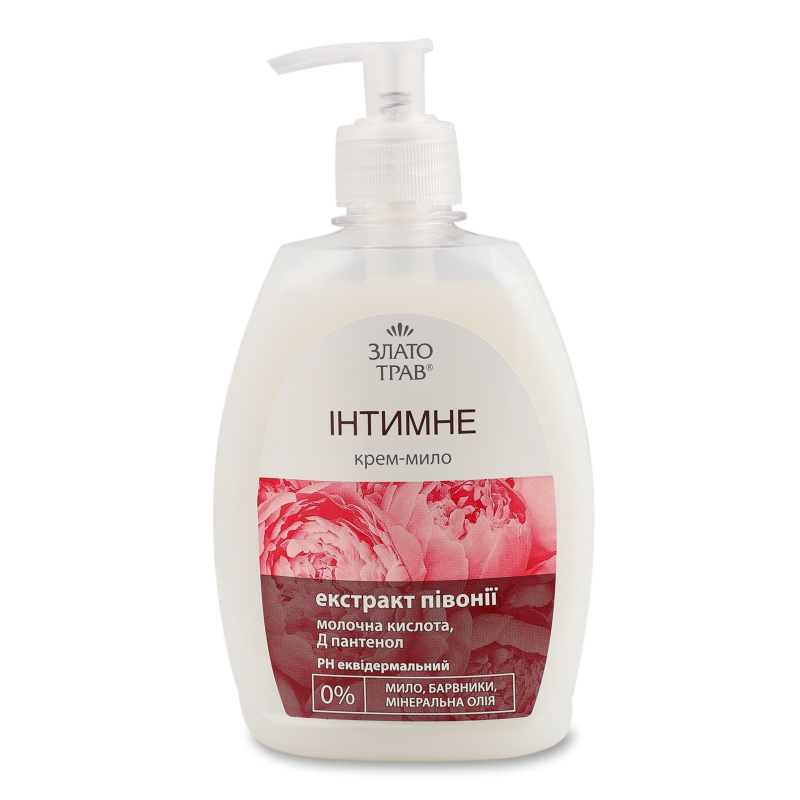 Крем-мило д/інтимної гігієни з рослинним екстрактом піону 330г Злато трав