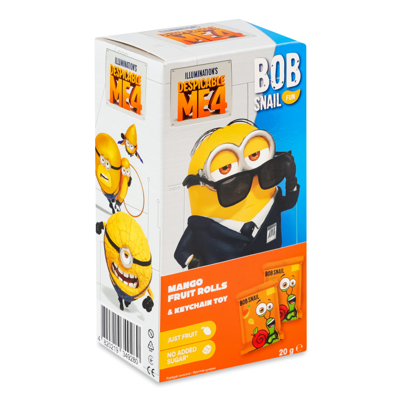 Набір Fun Цукерки Манго натуральні 20г+Іграшка-брелок Bob Snail