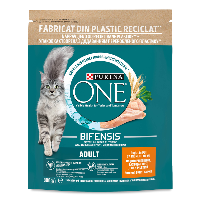 Корм д/дорослих котів Едалт з куркою сухий 800г Ван