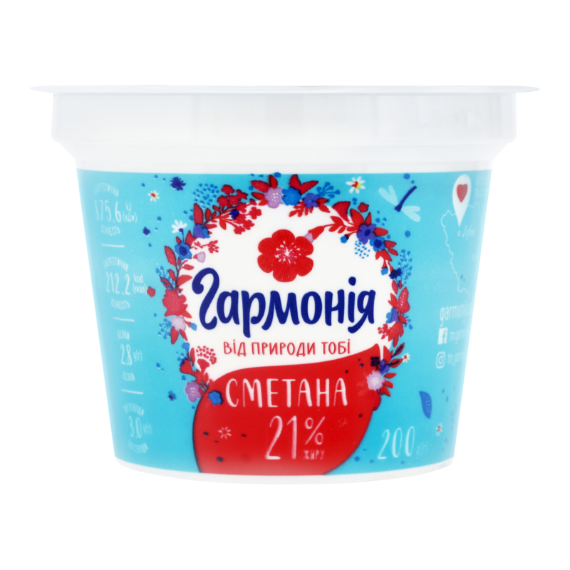 Сметана 21% Гармонія ст
