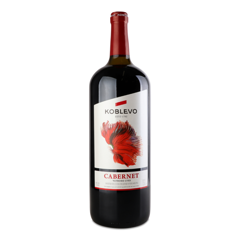 Вино Cabernet червоне сухе сортове 9,5-14% 1,5л Koblevo