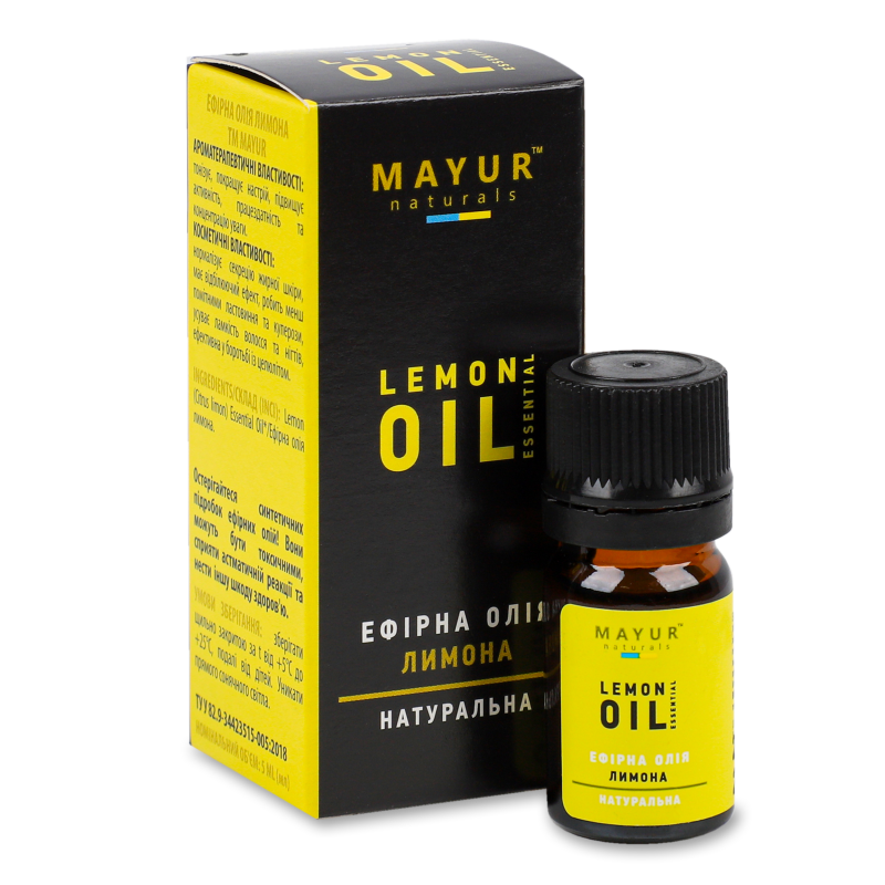 Олія ефірна Лимона 5мл Маюр