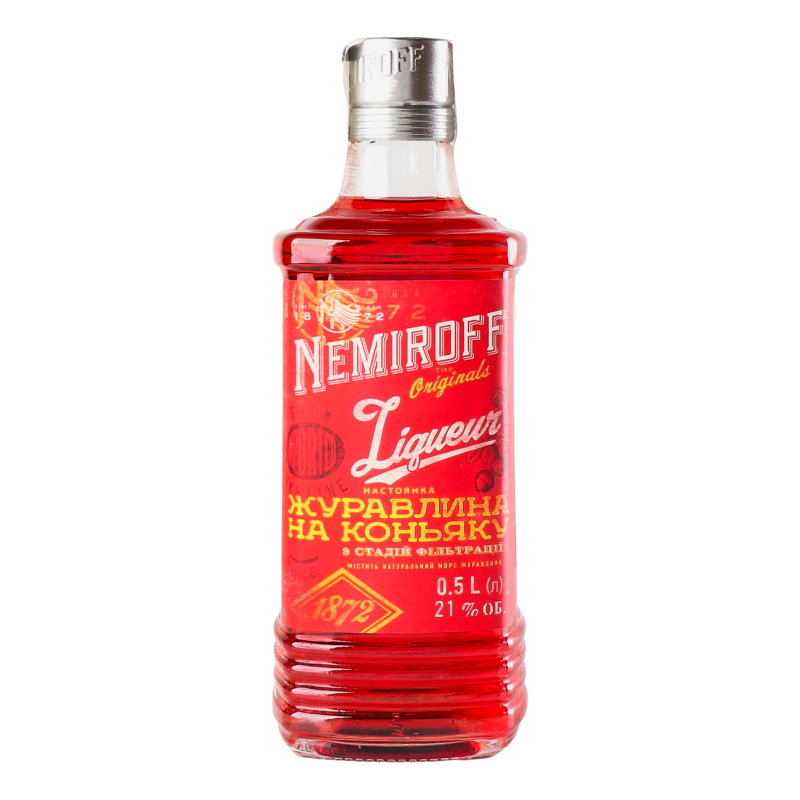 Настоянка Nemiroff Клюква на коньяку Nemiroff 21% 0.5л Nemiroff ...