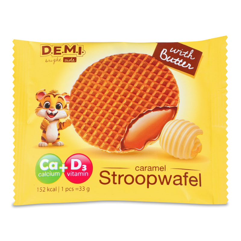 Вафля Stroopwafel з карамельною начинкою та вершковим маслом 33г D.E.M.I.