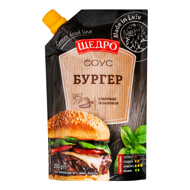 Соус майонезный 40% Бургер Щедро д/п 200г Щедро(4823097407547): купить ...