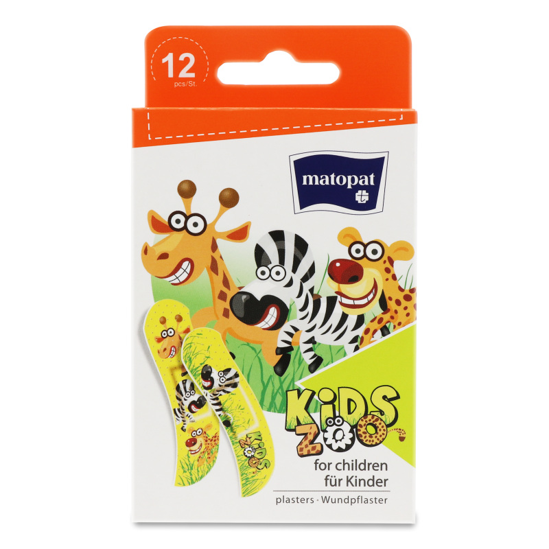 Пластир медичний Kids Zoo 12шт Matopat