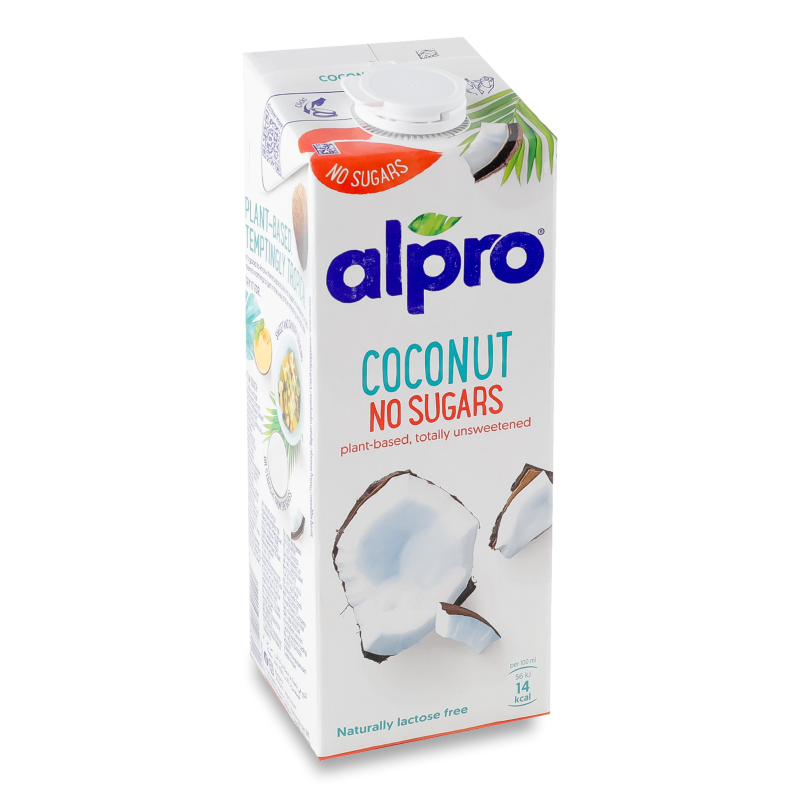 Напій рослинний кокосовий без цукру 1л т/брік Alpro