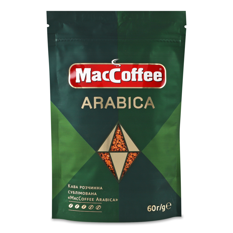 Кава Arabica розчинна 60г економ пакет MacCoffee