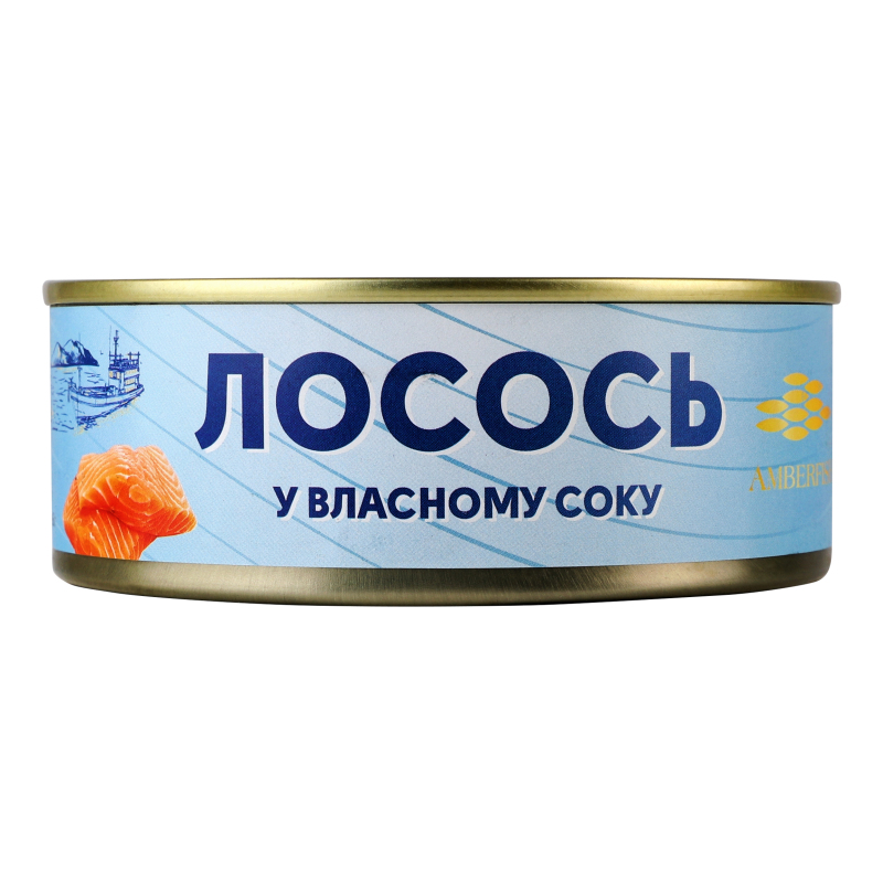 Лосось в собственном соку Amberfish ж/б 240г Amberfish(4751005705013 ...