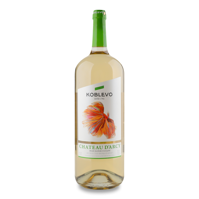 Вино Chateau D`Arcy біле н/солодке 9-12% 1,5л Koblevo