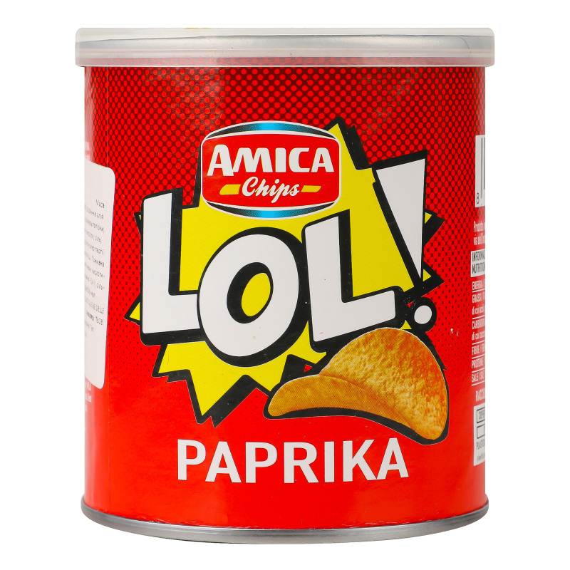 Чипси Паприка LOL Amica Chips тубус