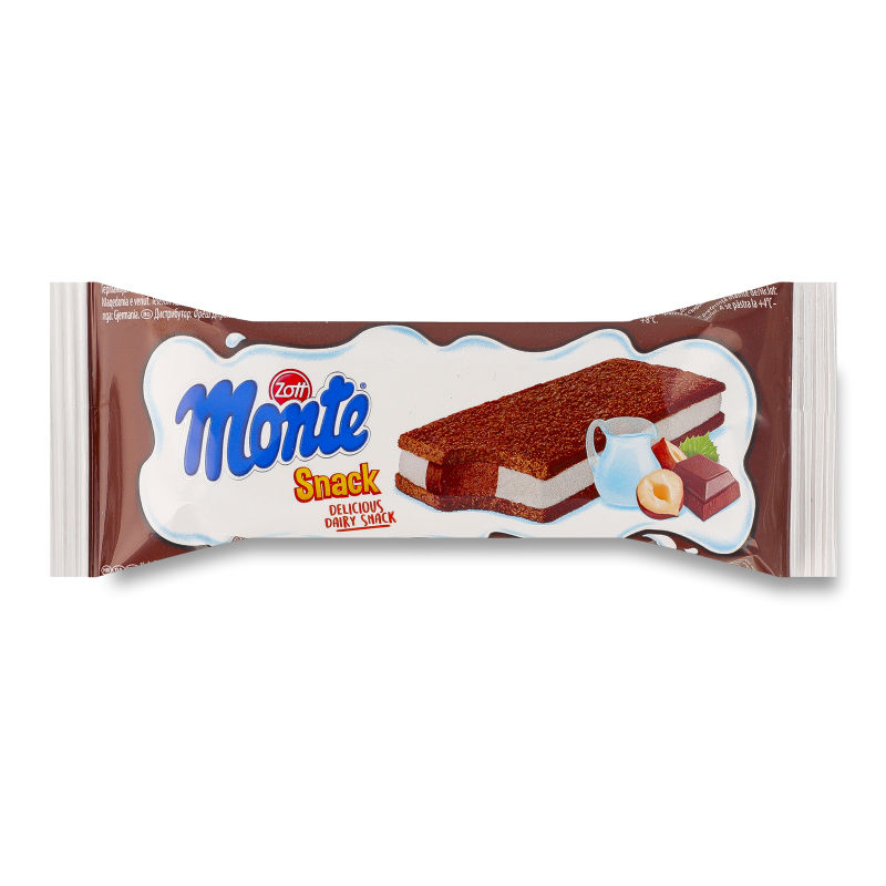 Тістечко бісквітне Monte Snack горіхове 29г Zott