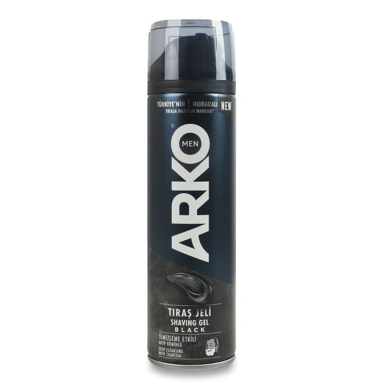 Гель д/гоління Black 2в1 з активованим вугіллям д/чоловіків 200мл Arko