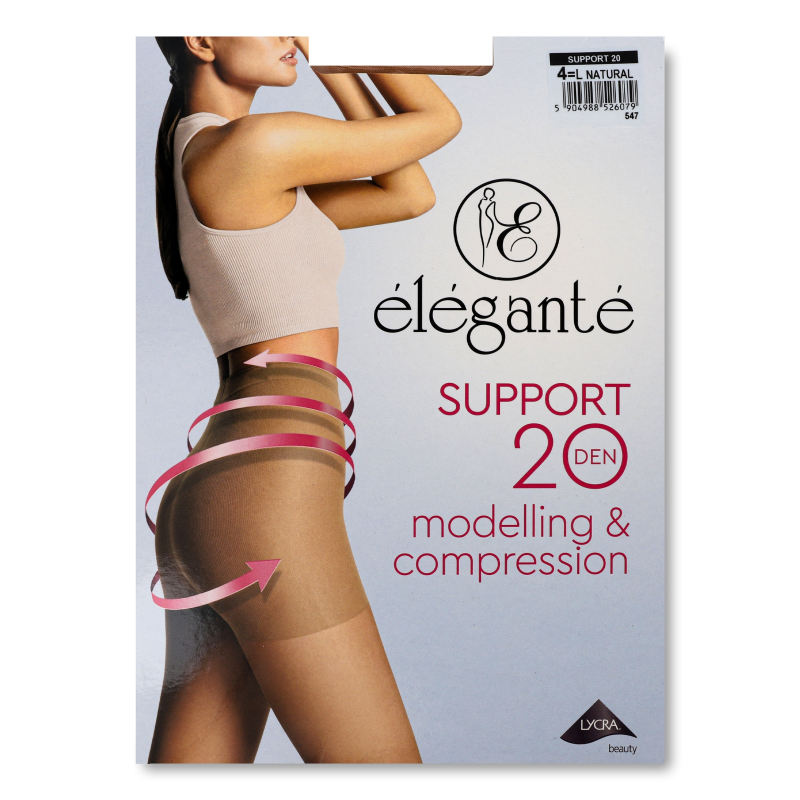 Колготи жіночі Support натурал 20ден р.4 Elegante
