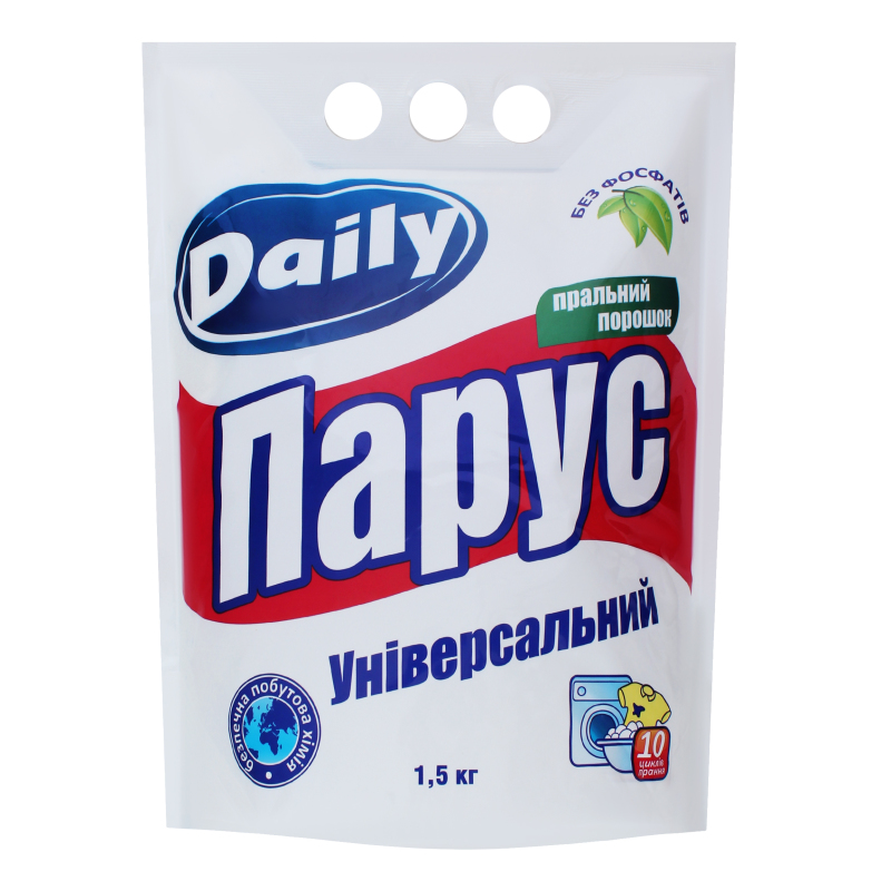 Порошок стиральный универсальный Daily Парус 1500г Парус(4820017661485 ...