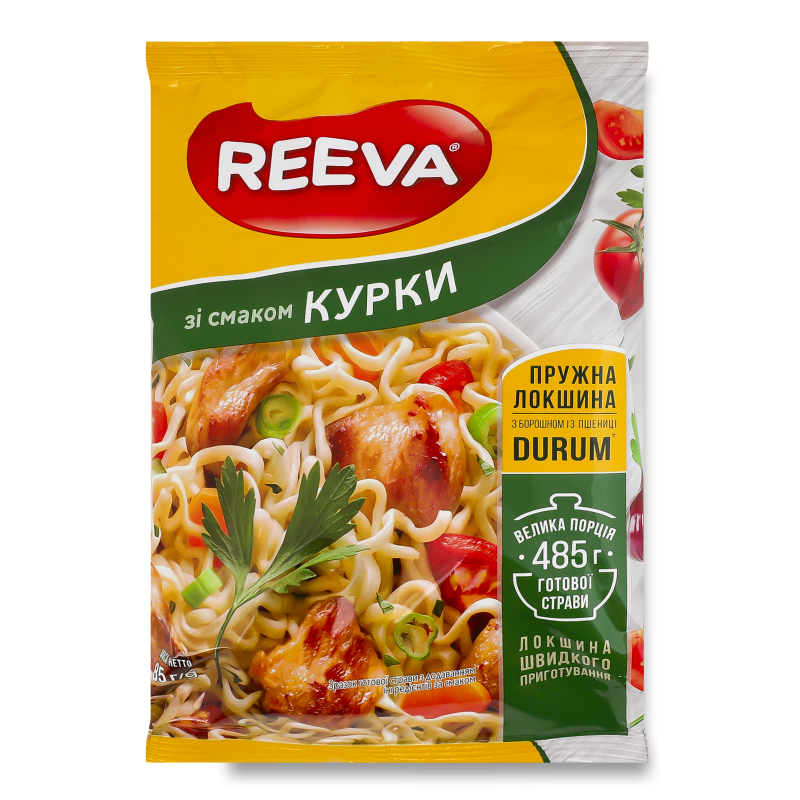 Локшина швидкого приготування з смаком курки 85г Reeva