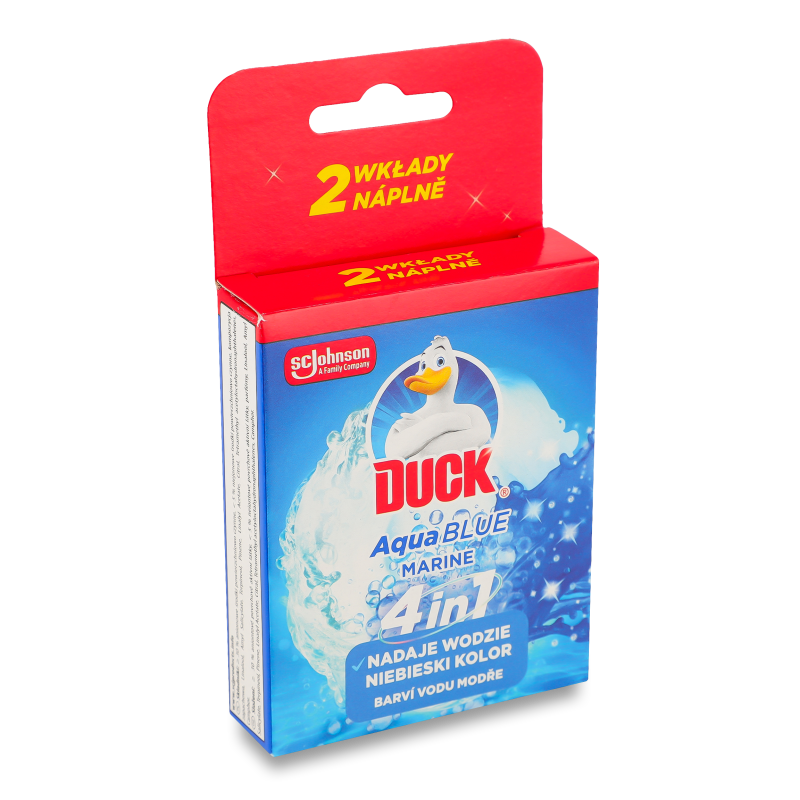 Очищувач унітазу Аква синій 4в1 2*36г підвісний запаска Duck