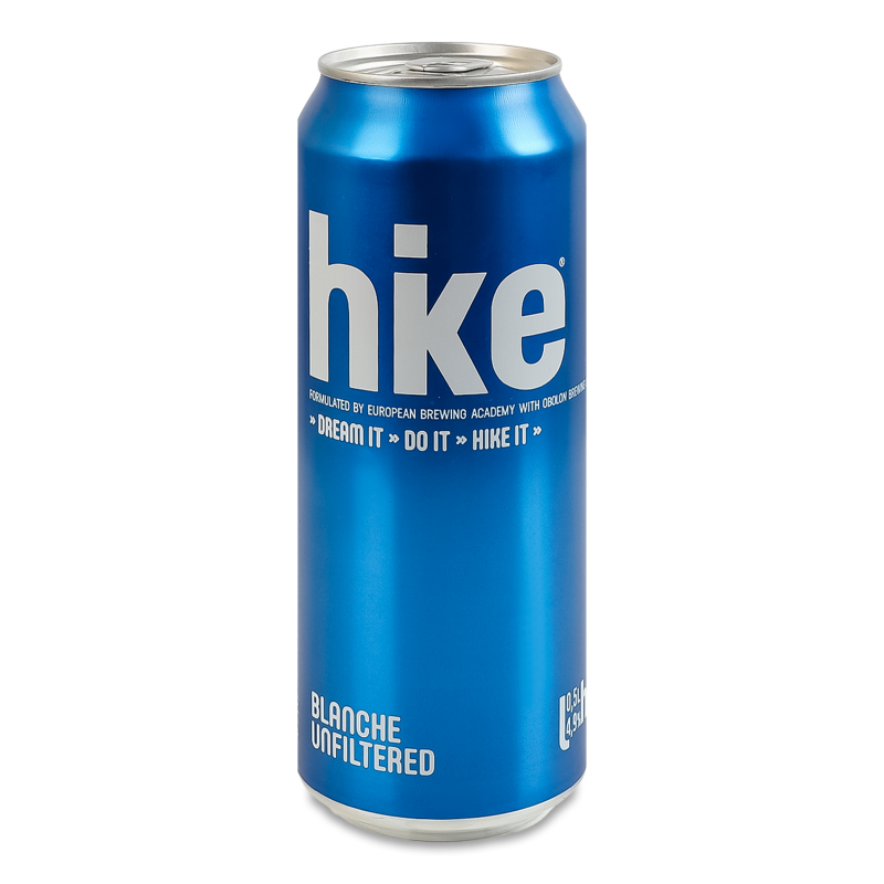 Пиво спеціальне Blanche нефільтроване 4,9% 0,5л ж/б Hike