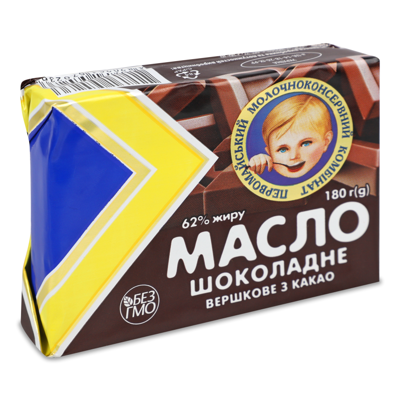Масло Шоколадне вершкове з какао 62% 180г ПМКК