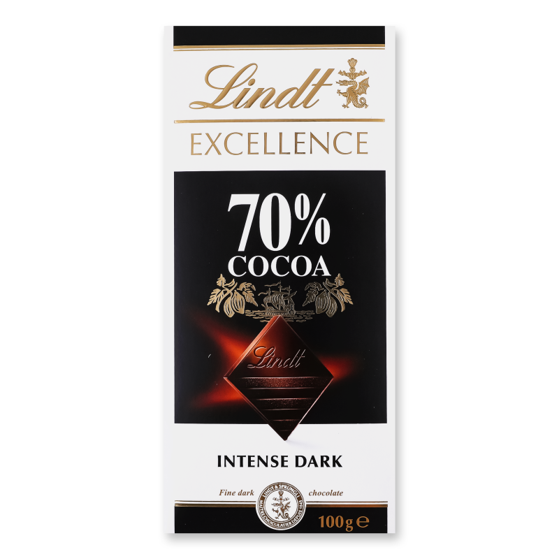 Шоколад Excellence темний 70% 100г Lindt