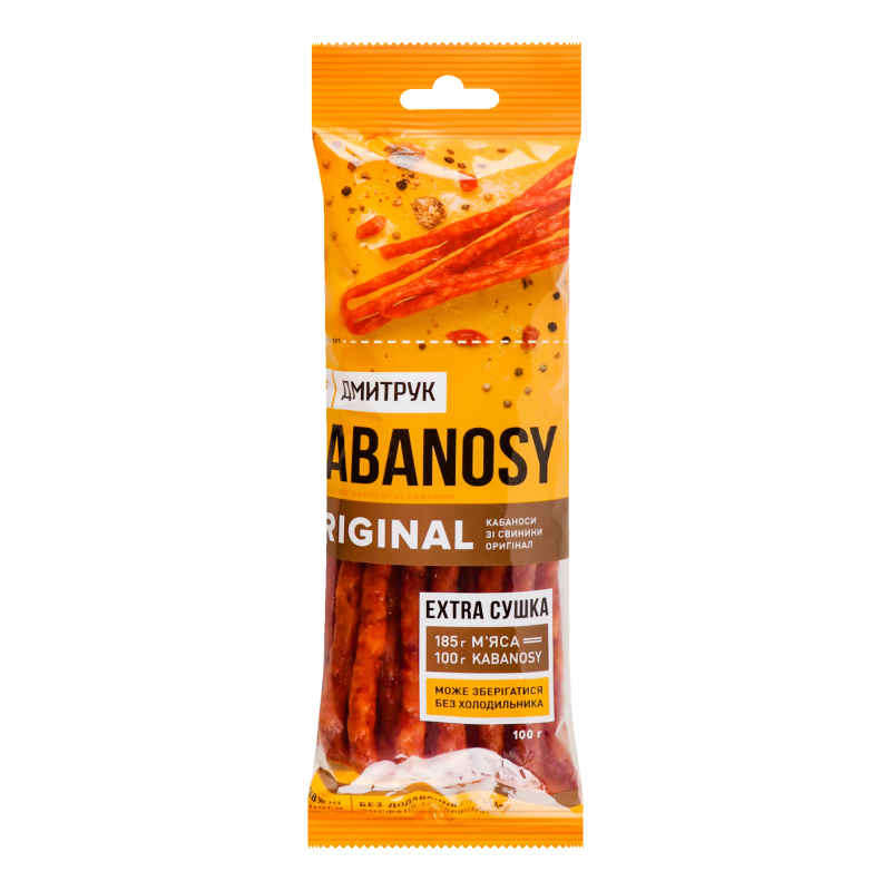 Снеки зі свинини Original Kabanosy Дмитрук в/к м/у