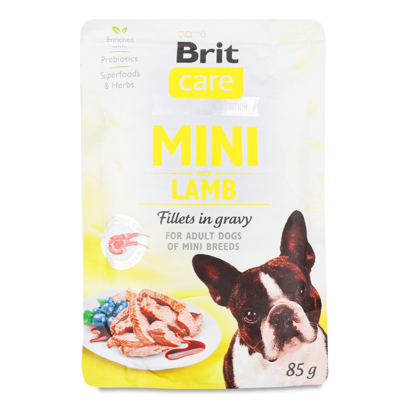 Корм д/собак малих порід з філе ягнят в соусі 85г пауч Бріт Кеа