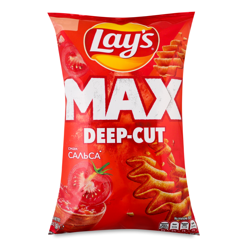 Чипси Max Deep-cut з смаком сальси 95г Lay”s
