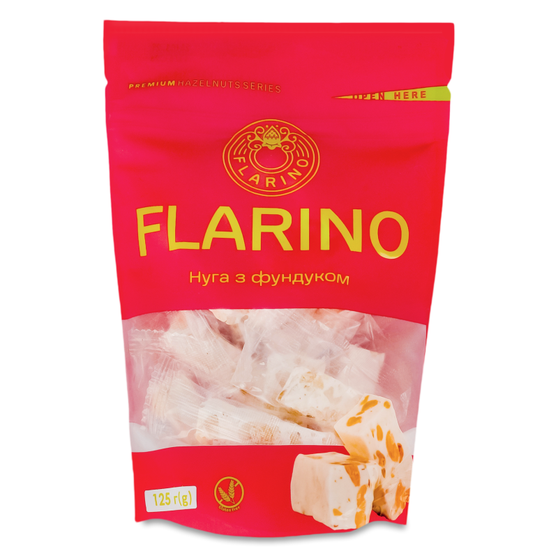 Нуга з фундуком 125г д/п Flarino