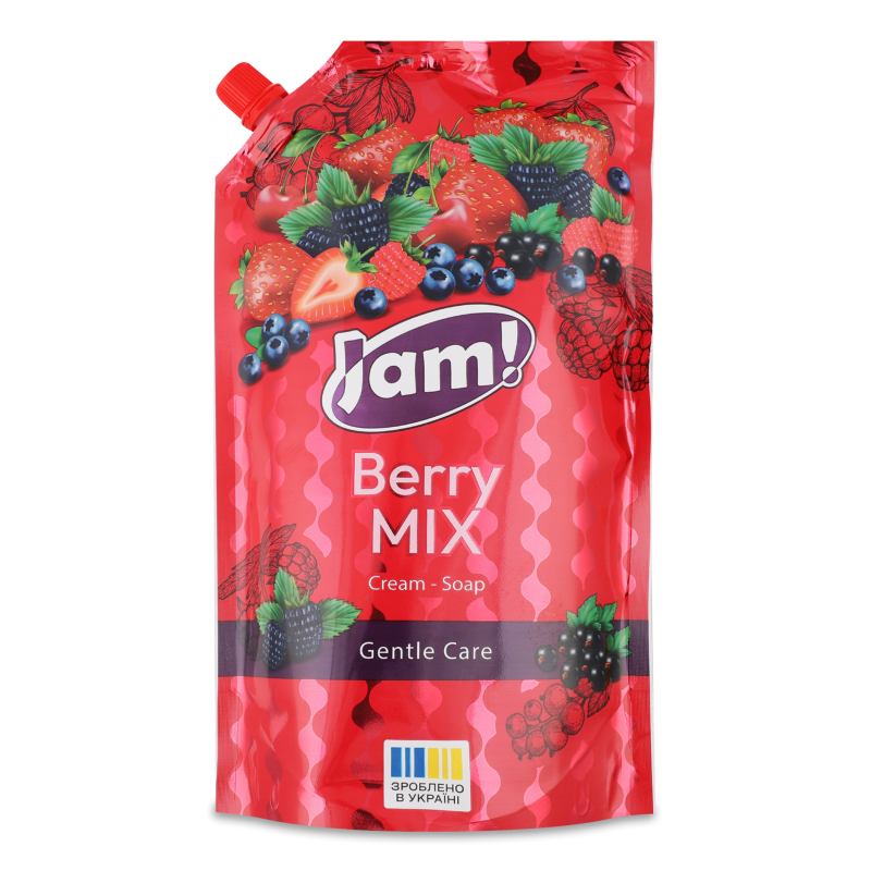 Крем-мило рідке Berry MIX з гліцерином 900г д/п Jam!