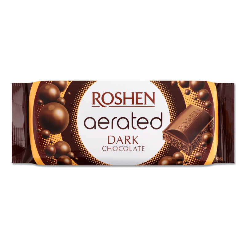Шоколад екстрачорний пористий 80г Roshen