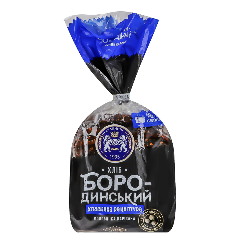 Хлеб половинка в нарезке Бородинский Кулиничі м/у 400г Кулиничі ...