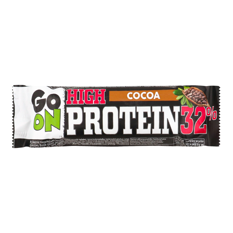 Батон шоколадний з какао та соєвими чипсами High protein 32% Go On Nutrition м/у