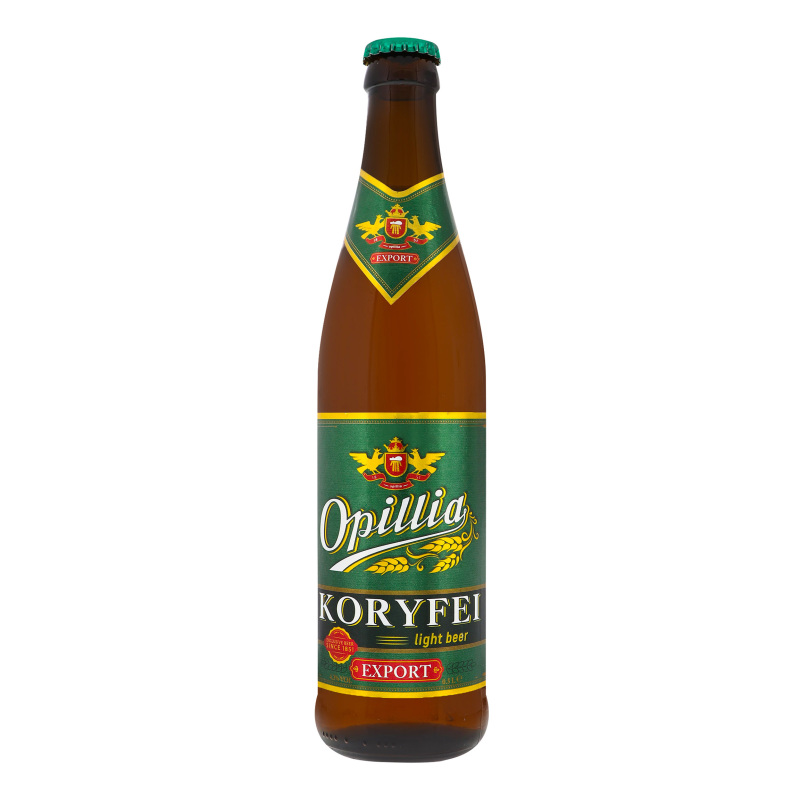 Пиво 0.5л 4.2% светлое пастеризованное Koryfei Export Opillia бут