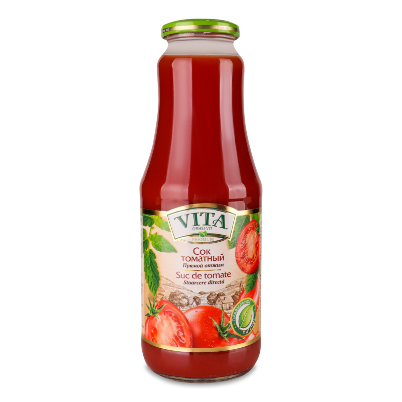Сік томатний прямий віджим 1л скло Віта