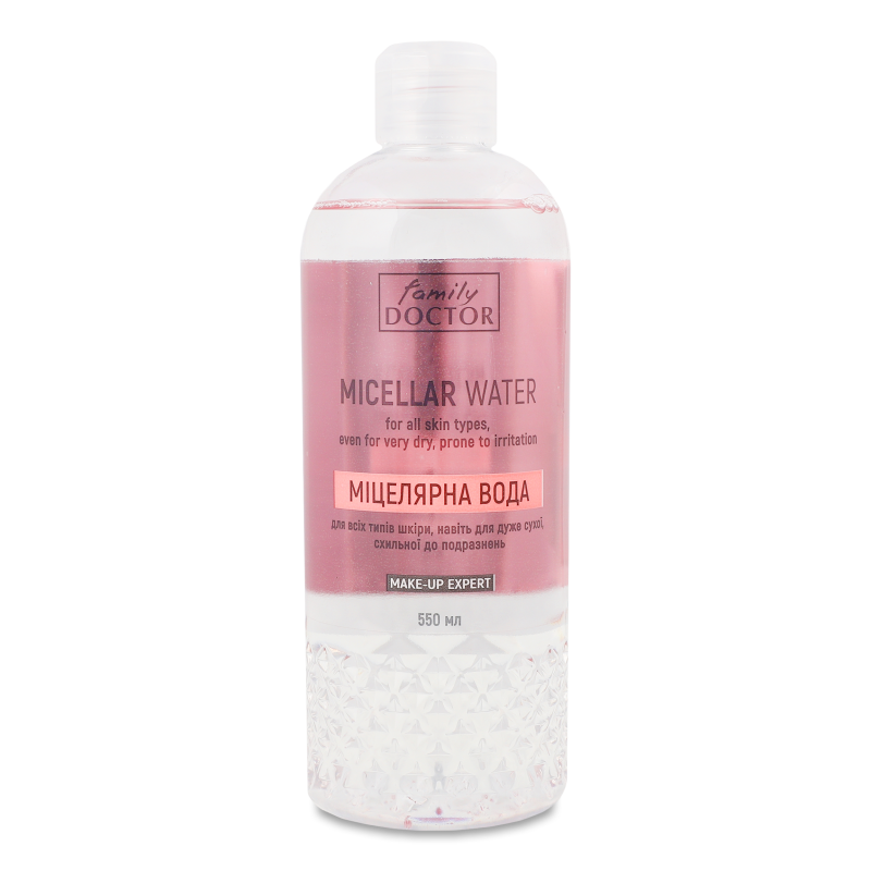 Вода міцелярна д/всіх типів шкіри схильної до подразнень 550мл Family Doctor