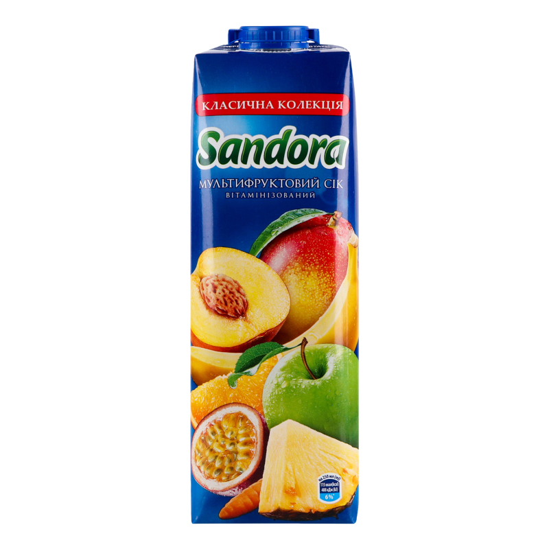 Сік вітамінізований Мультифруктовий Sandora т/п