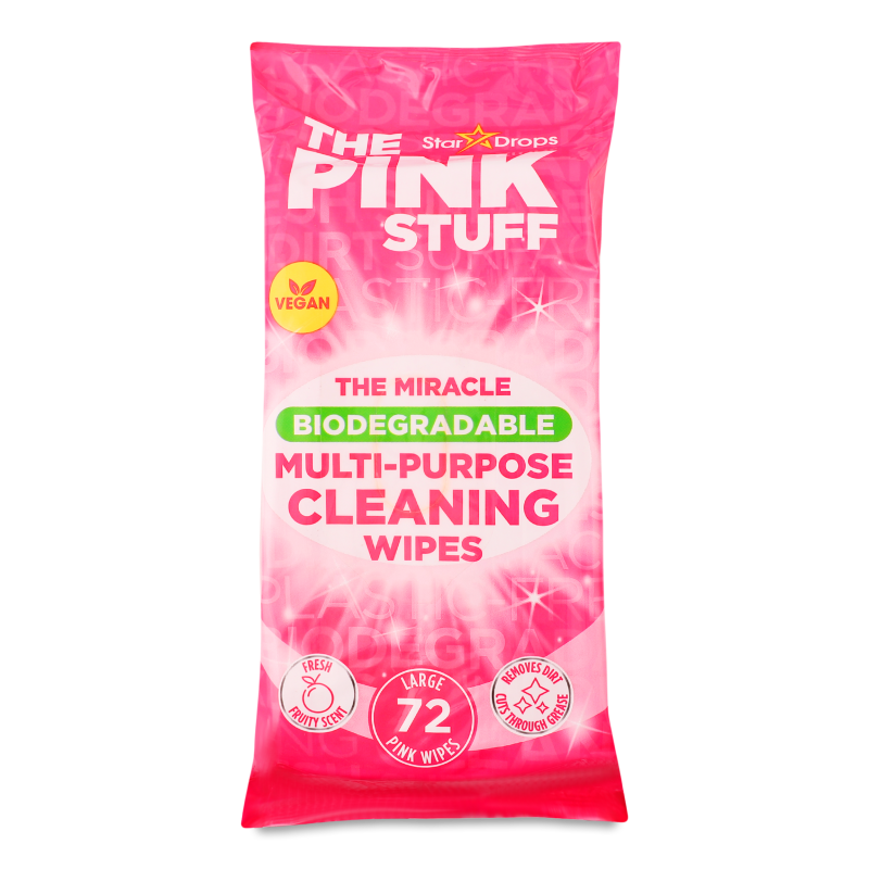 Серветки вологі д/прибирання універсальні 72шт Pink Stuff