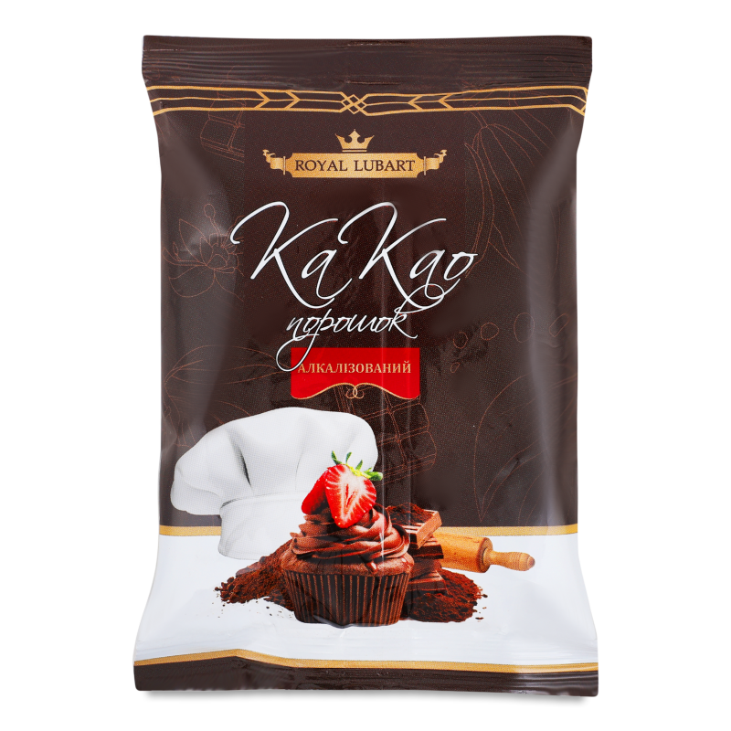 Какао-порошок темний алкалізований 80г Royal Lubart