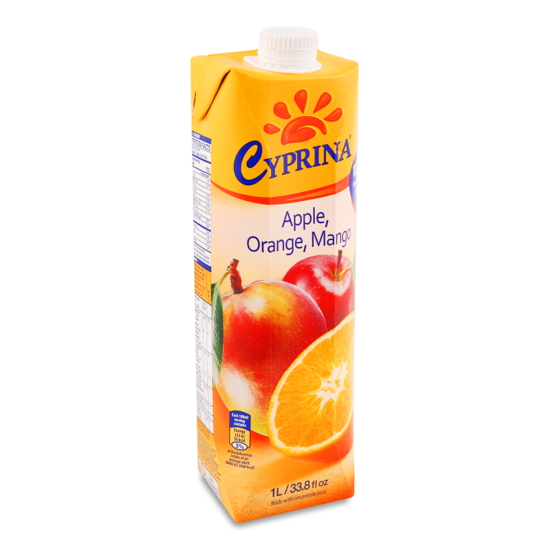Сік Яблуко апельсин манго 1л т/п Cyprina
