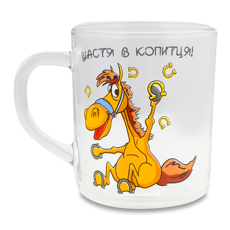 Чашка Символ року Chayna 250мл скло в асортименті Galleryglass