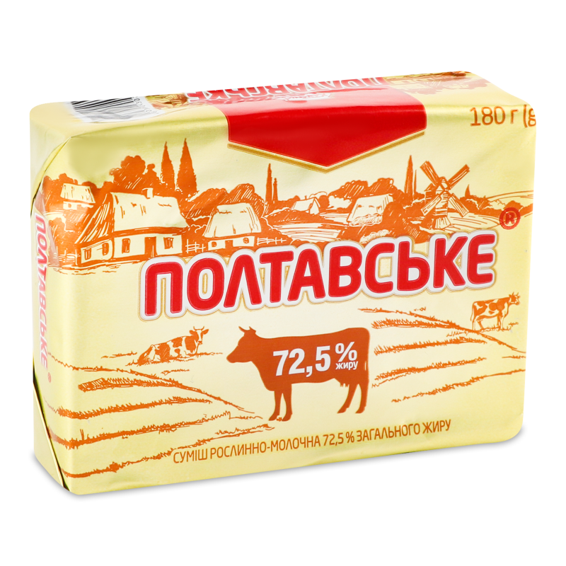Суміш рослинно-молочна 72,5% 180г фольга Полтавське
