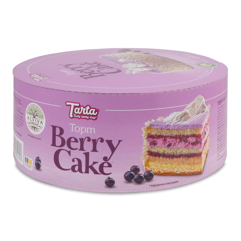 Торт бісквітний Беррі кейк 450г коробка Тарта