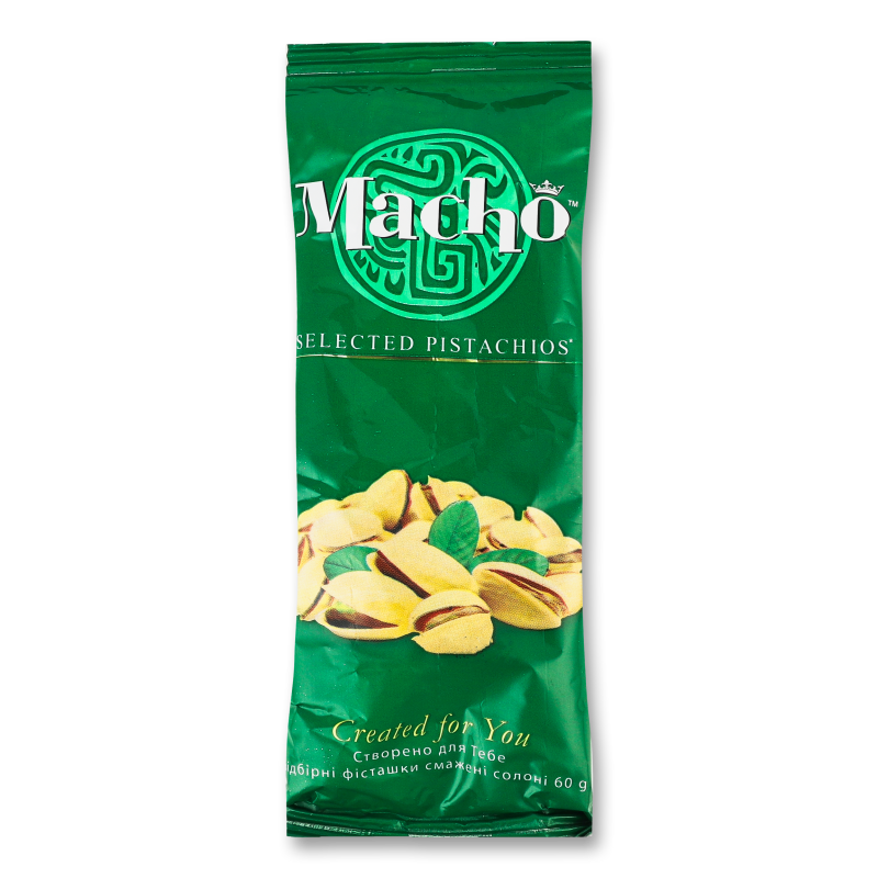 Фісташки смажені солоні 60г Macho