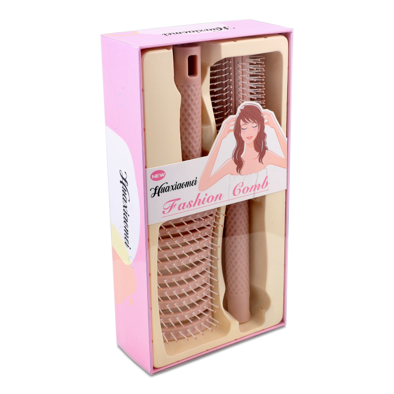 Набір щіток д/волосся Браш+Тунельна пастель 15,5*7,4*25см KYYW164 Huaxiaomei