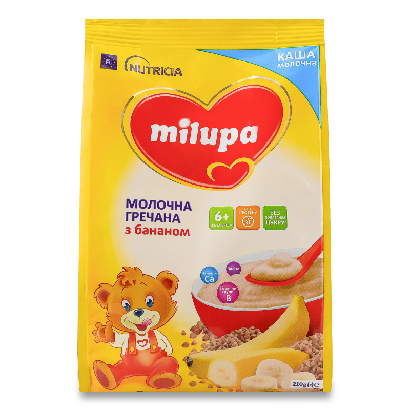 Каша молочна гречана з бананом від 6місяців 210г Milupa