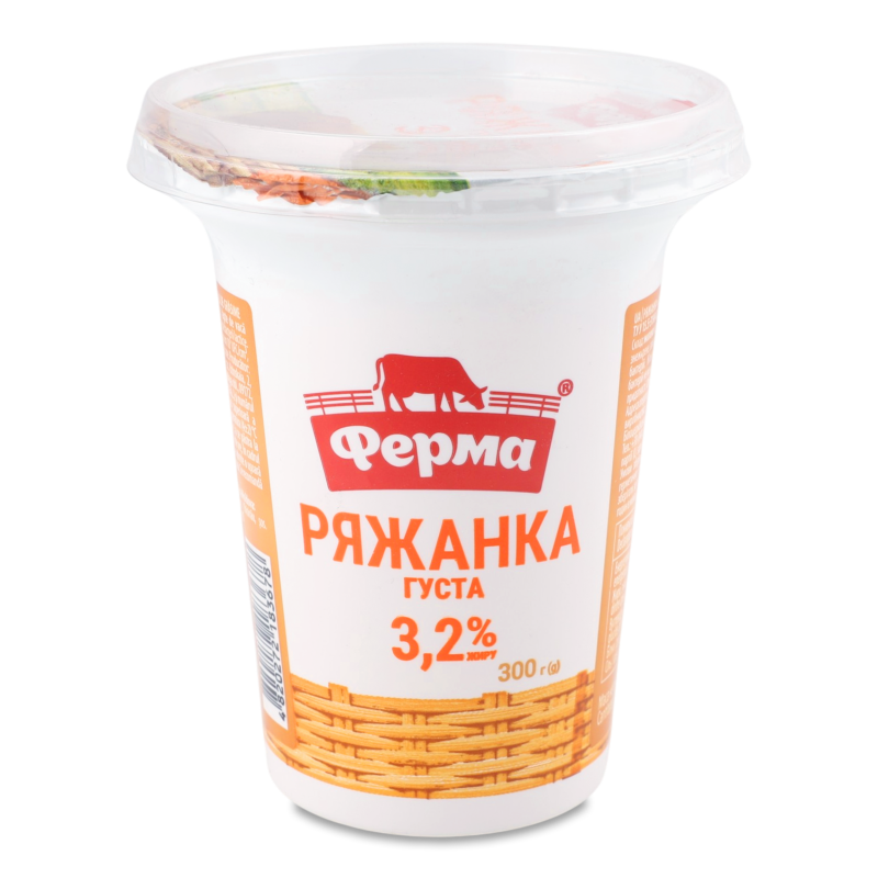 Ряжанка густа 3,2% 300г стакан Ферма