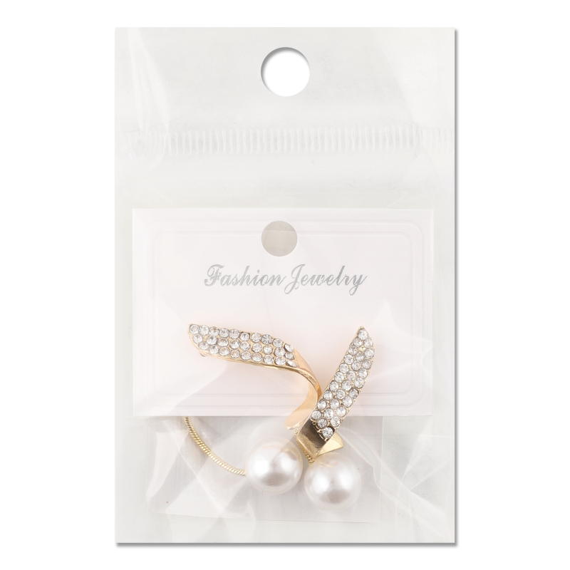 Сережки-гвіздки жовтий метал з камінцями та штучною перлиною в асортименті ZBYK250513206