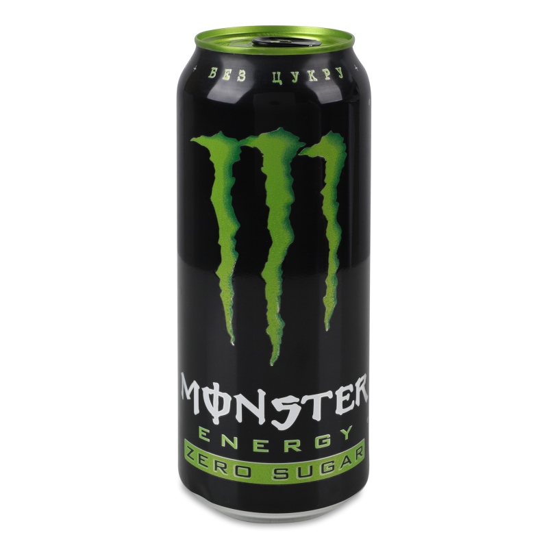 Напій енергетичний безалкогольний Zero sugar сильногазований 500мл ж/б Monster Energy