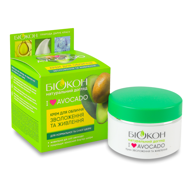Крем д/обличчя Ай лав авокадо Зволоження та живлення д/нормальної та сухої шкіри 50мл Біокон