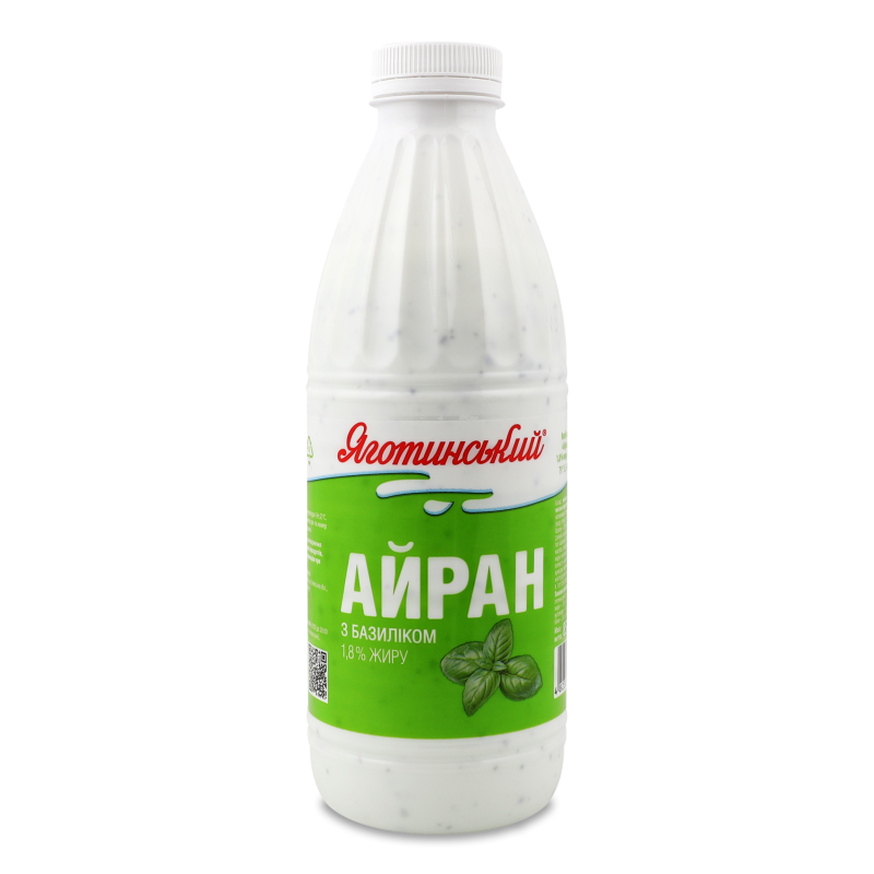 Напій кисломолочний Айран з базиліком 1,8% 850г пет Яготинський
